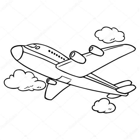 Airplane cartoon illustration isolated on white Stock Vector Image by ©Foxynguyen #65942447