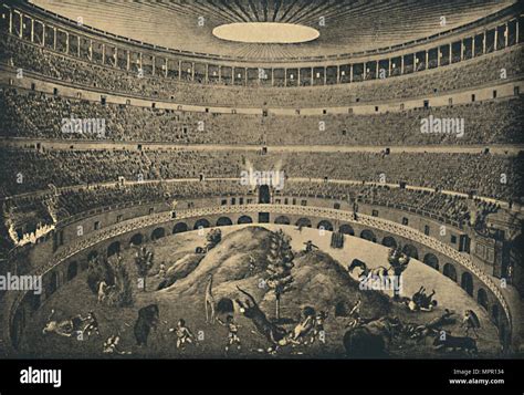 'Roma - Colosseum - Reconstruction of a hunt of wild animals', 1910 ...