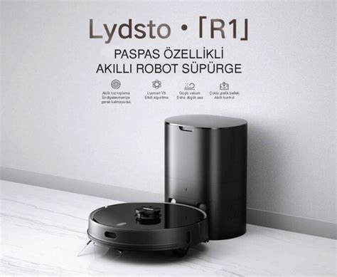 Lydsto R1 Toz Toplama Üniteli Akıllı Robot Süpürge Beyaz - Lydsto