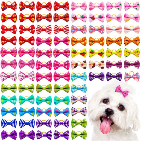 Бантики для собак и кошек MRUQ PET, смешанные цвета | AliExpress