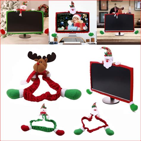 Computer Monitor Computer Cover Christmas Decoration Supplies ...