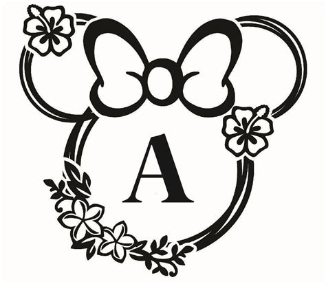 Minnie Mouse Silhouette Sticker Decal Custom Name Bedroom Disney Wall