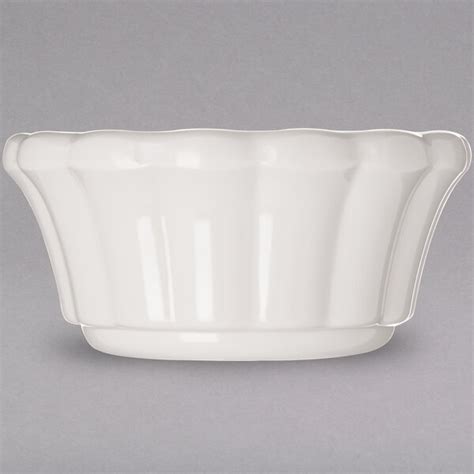 Carlisle 4394342 2 Oz Ivory Bone Scalloped Melamine Ramekin 48 Case