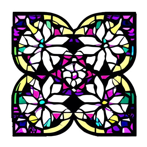 Round Stained Glass Pattern Jasmine · Creative Fabrica