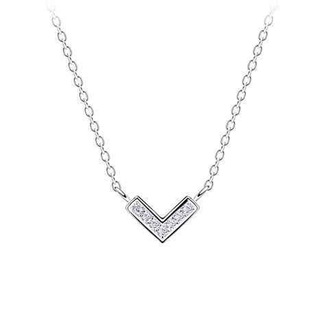 Silver Jd Sterling Silver Chevron Necklace Jd