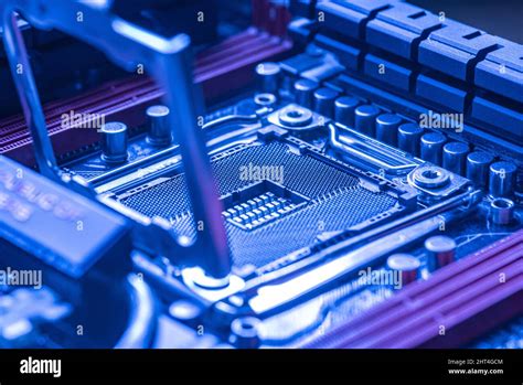 Cpu socket in a motherboard 9 Stock Photo - Alamy