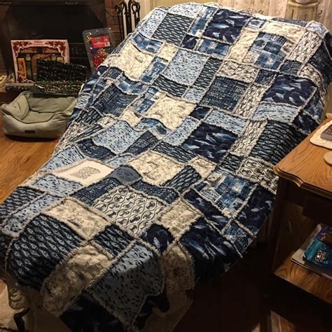 2 Layer Rag Quilt Then Put Minky Backing With A Silk Bindinghard