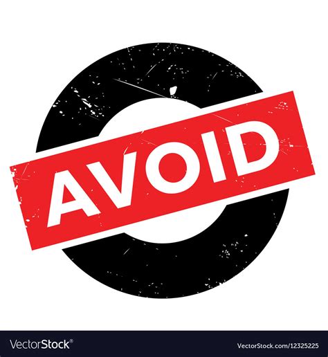 Avoid Rubber Stamp Royalty Free Vector Image VectorStock