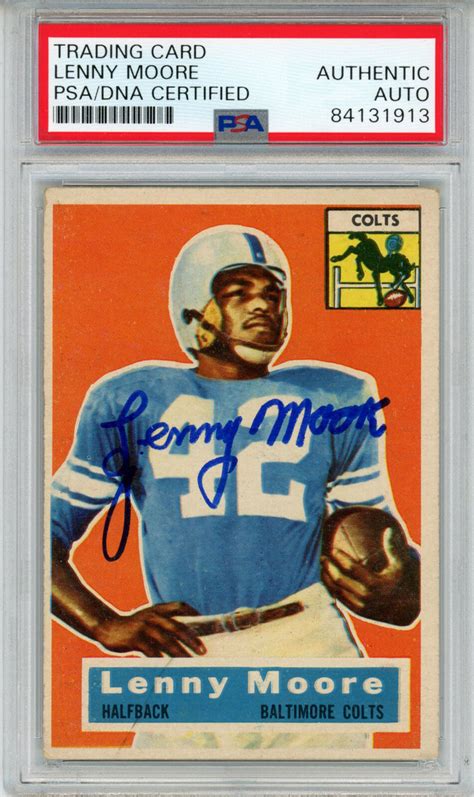 Lenny Moore Autographed Memorabilia Signed Photo Jersey