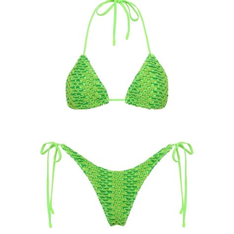 Green Triangl Bikini Set Size XL Barely Worn Depop