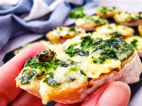 Spinach Artichoke Crostini - Cocktails and Appetizers