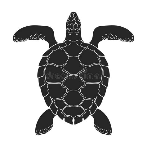 Sea Turtle Vector Icon Cartoon Vector Icon Isolated On White Background