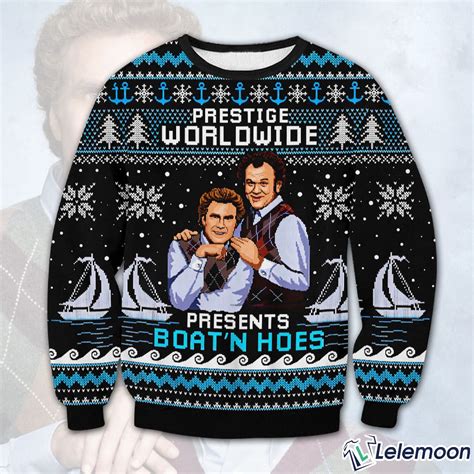 Step Brothers Prestige Worldwide Presents Boat N Hoes Christmas Sweater