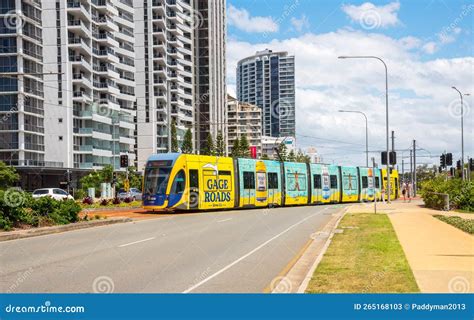 Gold Coast Tram on Route To Broadbeach Editorial Stock Photo - Image of ...