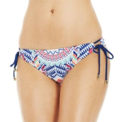 Bar Iii Swim Bar Iii Talula Tunnel Tie Hipster Bikini Bottoms M