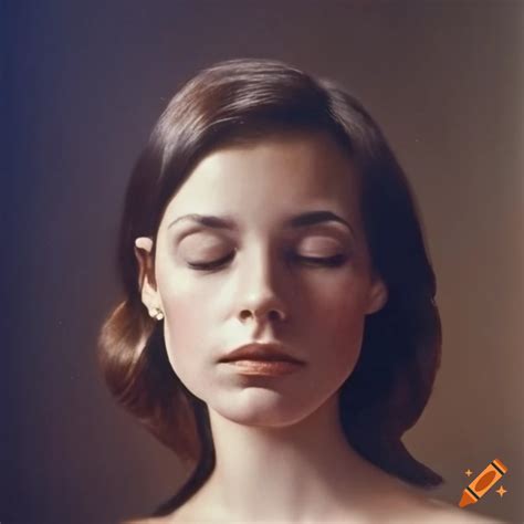 Photorealistic 1970s Portrait Of A Woman With Closed Eyes On Craiyon