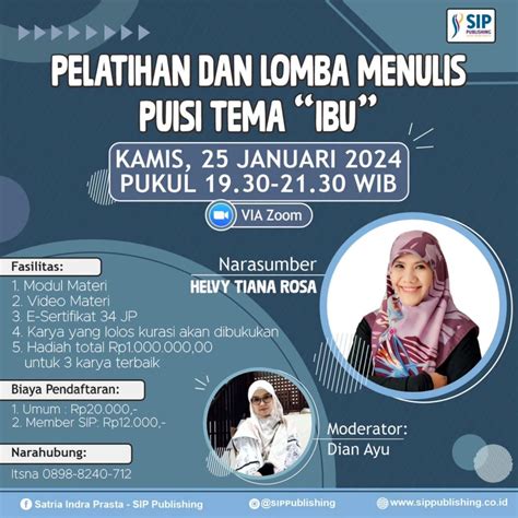 Pelatihan Dan Lomba Menulis Puisi Tema Ibu Bersama Helvy Tiana Rosa