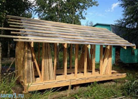 Строительство сарая 5x3м своими руками.