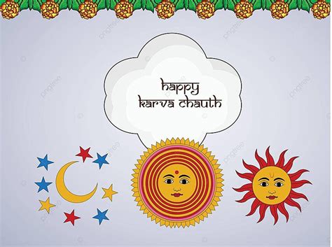 Hindu Festival Karva Chauth Background Karwa Culture Chauth Vector