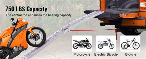 VEVOR Motorcycle Ramps, 750lbs Folding Loading Ramps for Pickup Trucks ...