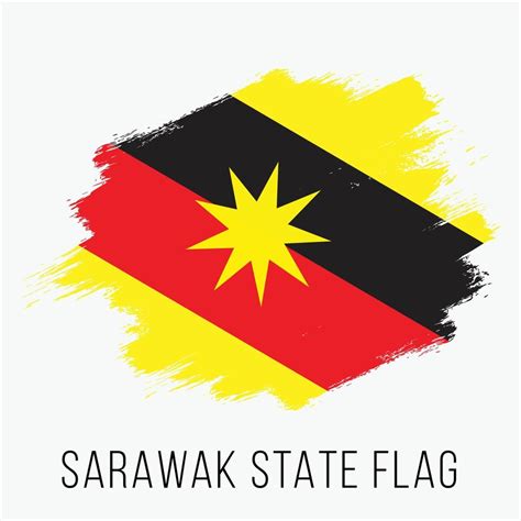 Malaysia State Sarawak Vector Flag Design Template 21969123 Vector Art At Vecteezy