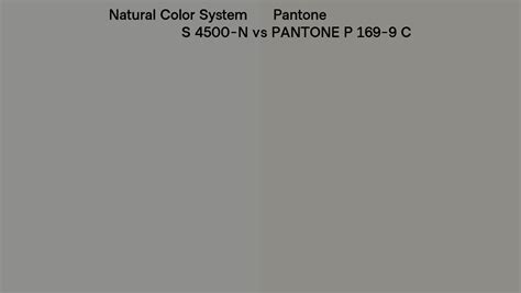 Natural Color System S 4500 N Vs Pantone P 169 9 C Side By Side Comparison