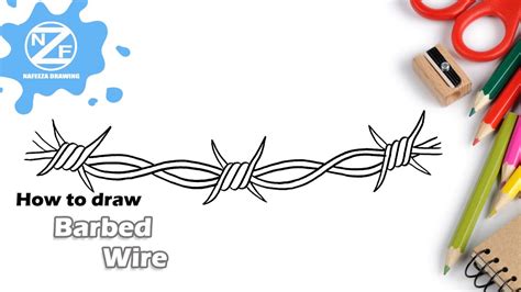 How To Draw Barbed Wire Youtube