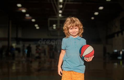 Kid Playing Basketball. Child Basketball Player at School. Stock Photo - Image of play, child ...