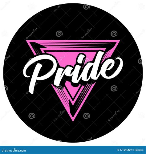 Pride Letter Pink Triangle Vector Stock Vector Illustration Of Poster