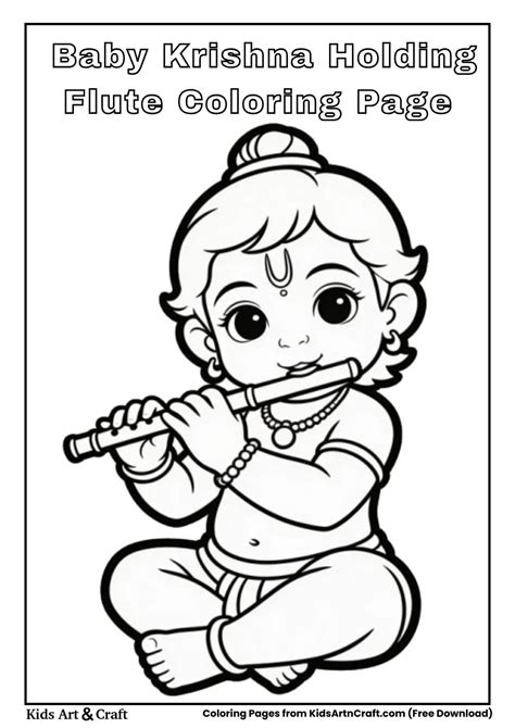 krishna coloring pages  kids kids art craft