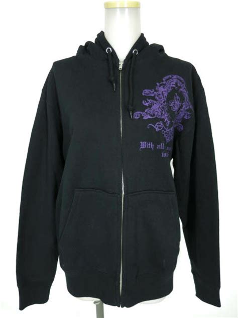 楽天市場中古 SEX POT 百合エンブレムプリントジップパーカー セックスポット B Tokyo Alice 楽天市場店