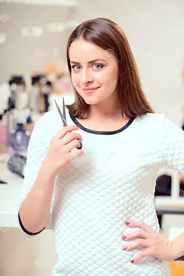 Beautiful Woman In Hair Salon Stock Image Image Of Owner Beautician