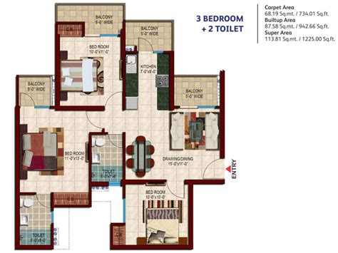 Bhk Apartment Floor Plan Apartment Post