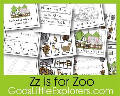 Free Z is for Zoo Preschool Printable Pack