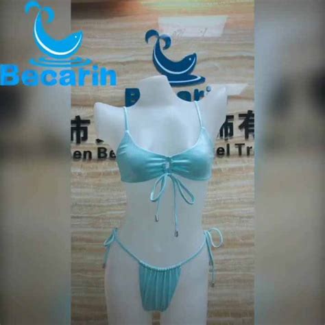 Women S Tie Side Bottom Padded Top Triangle Bikini Wholesale Custom