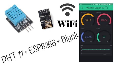 Temperature Humidity Monitor Nodemcu Project Blynk Esp8266 Dht11