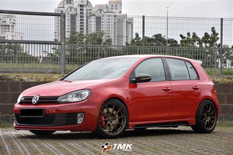 Volkswagen Golf Gti Mkvi Red With Bronze Rays Volk Ze Aftermarket