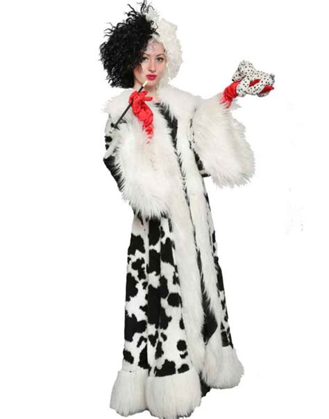 Cruella Emma Stone Fur Coat Emma Stone Black And White Coat