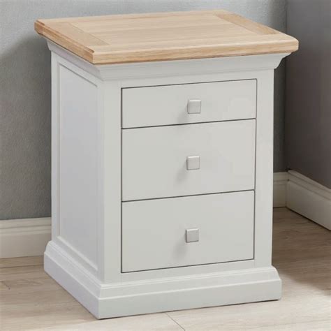 Cotswold Painted Furniture Three Drawer Bedside Cabinet