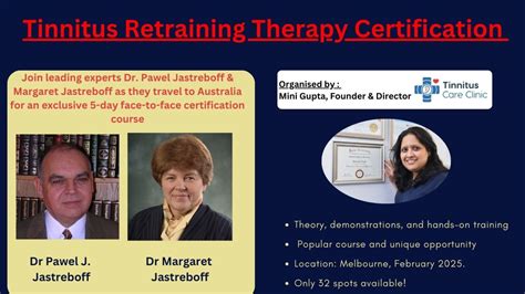 Certification Course On Tinnitus Retraining Therapy Trt For