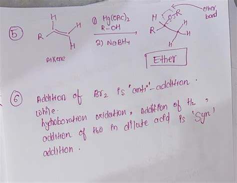 Solved When An Alkene Is Subjected To Treatment With Hg Oac In