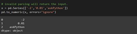 Pandas To Numeric Convert The Argument To A Numeric Type Askpython