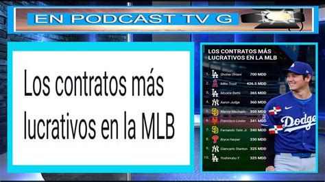 LOS CONTRATOS MAS LUCRATIVOS EN LA MLB YouTube