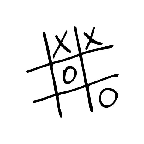 Hand Drawn Vector Tic Tac Toe Game Noughts And Crosses Doodle Sketch 31720723 Vector Art At