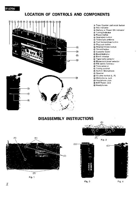 PANASONIC RX-2700 SM Service Manual download, schematics, eeprom ...