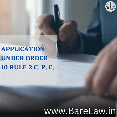 Application Under Order Rule C P C Barelaw