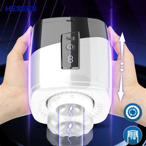 Heseks Automatic Thrusting Rotating Male Masturbator Portable Auto Stroker Masturbating Sex