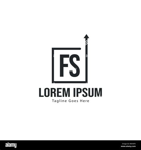 Initial Fs Logo Template With Modern Frame Minimalist Fs Letter Logo