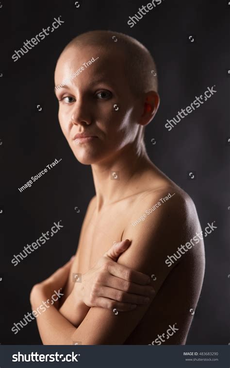Nude Woman Hugging Her Chest Stock Photo 483683290 Shutterstock
