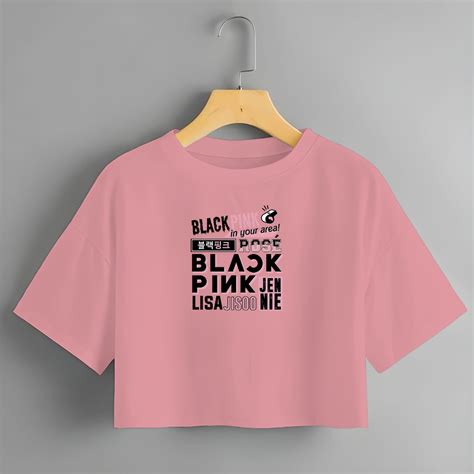 Jual Crop Top Blackpink Jenie Lisa Jisoo Kaos Crop Top Oversize Crop